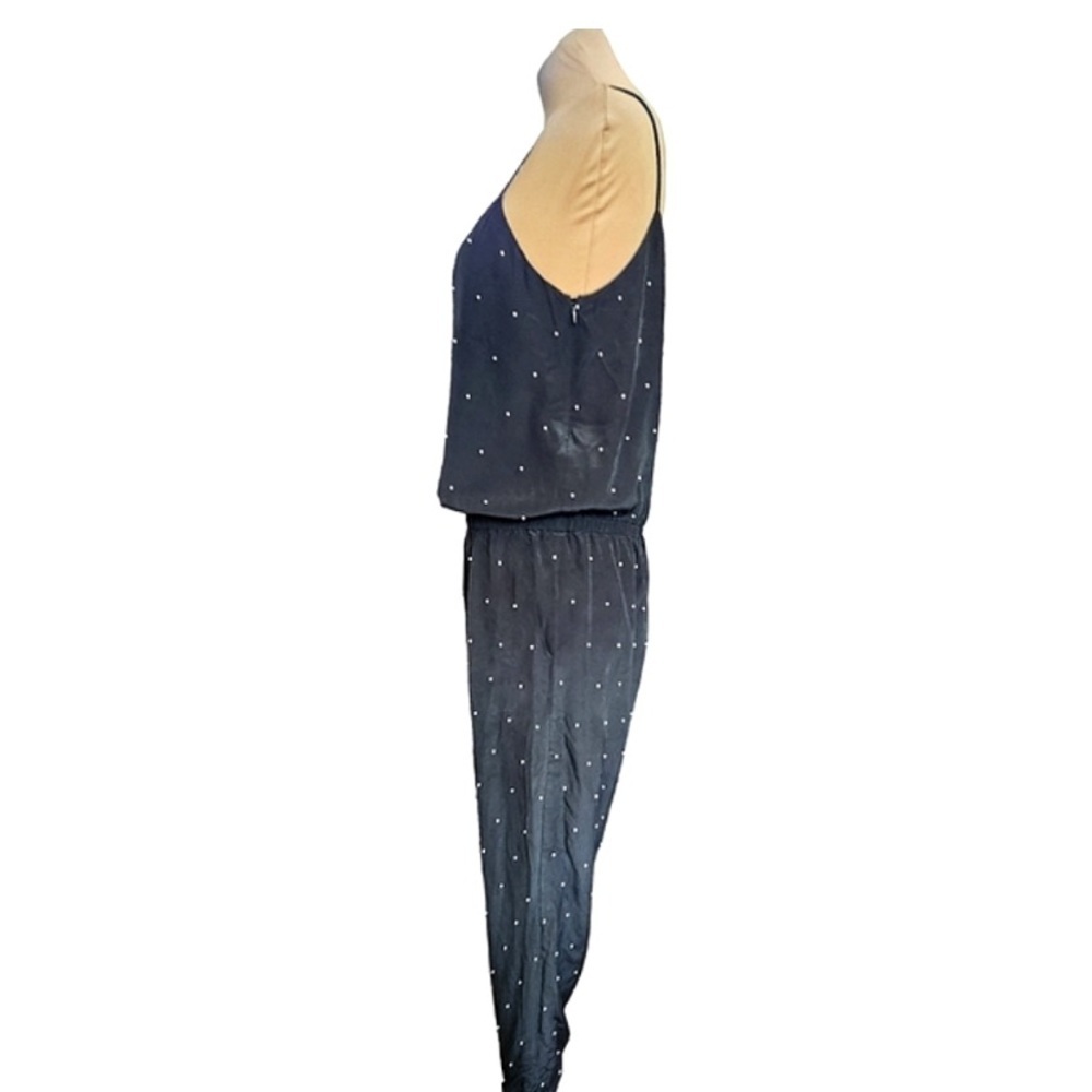 CLUB MONACO Lana hand beaded pearled silk jumpsuit with spaghetti straps size 00 - Picture 10 of 14